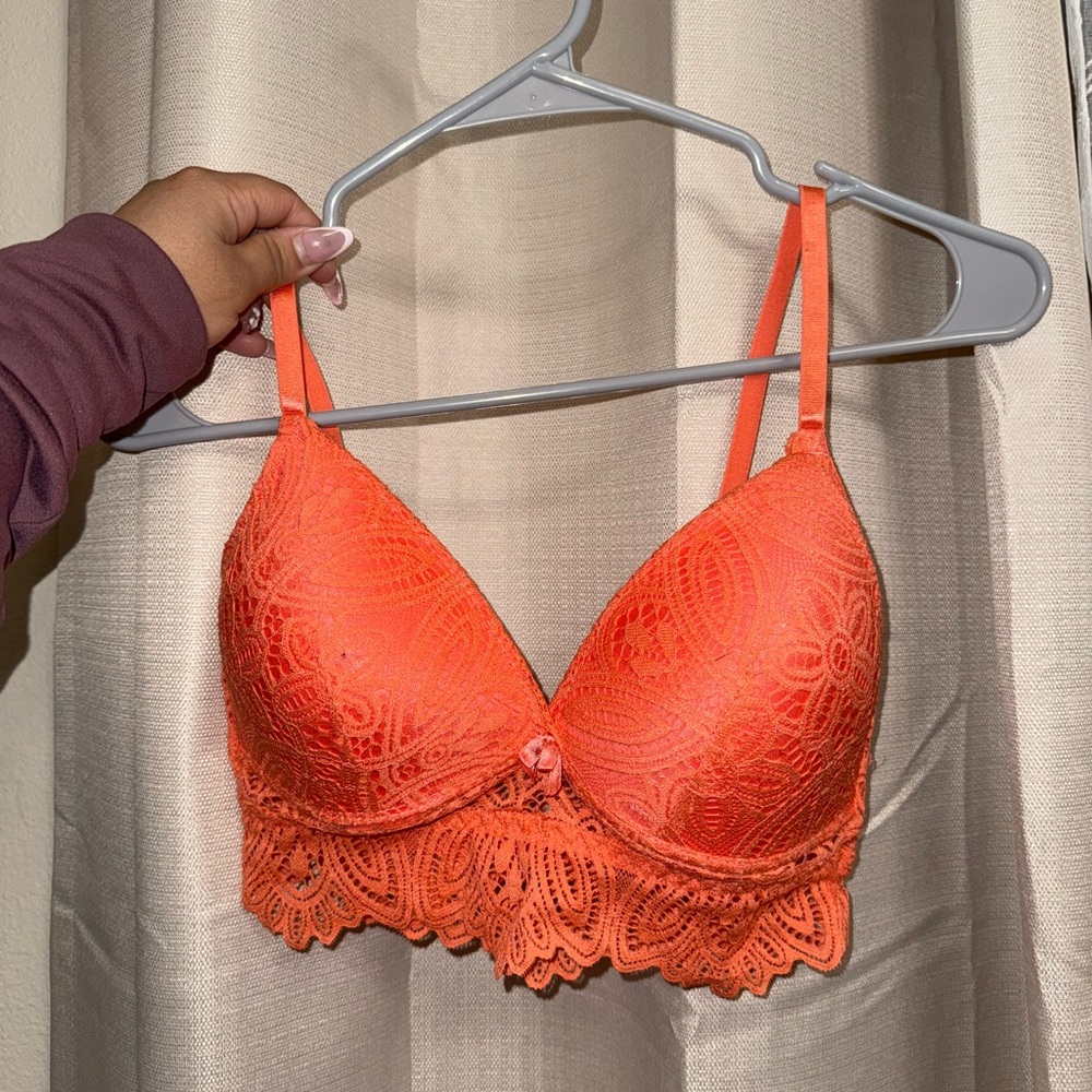 Lace Bralette in Vibrant Orange